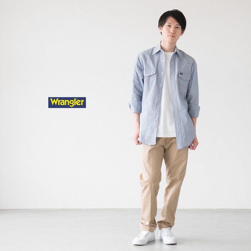 アメリカ直輸入 ラングラー T/Cシャンブレー ウエスタンシャツ 70130MW