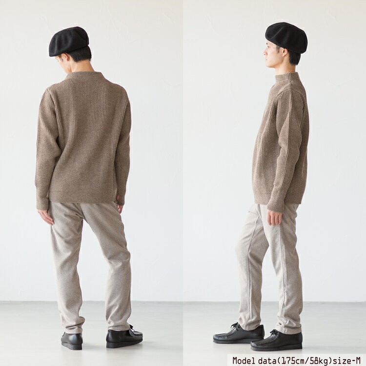 アンデルセンアンデルセン ネイビー クルーネック セーター AA1821002/AA-72102/AD-002 5GG THE NAVY CREW-NECK - 0