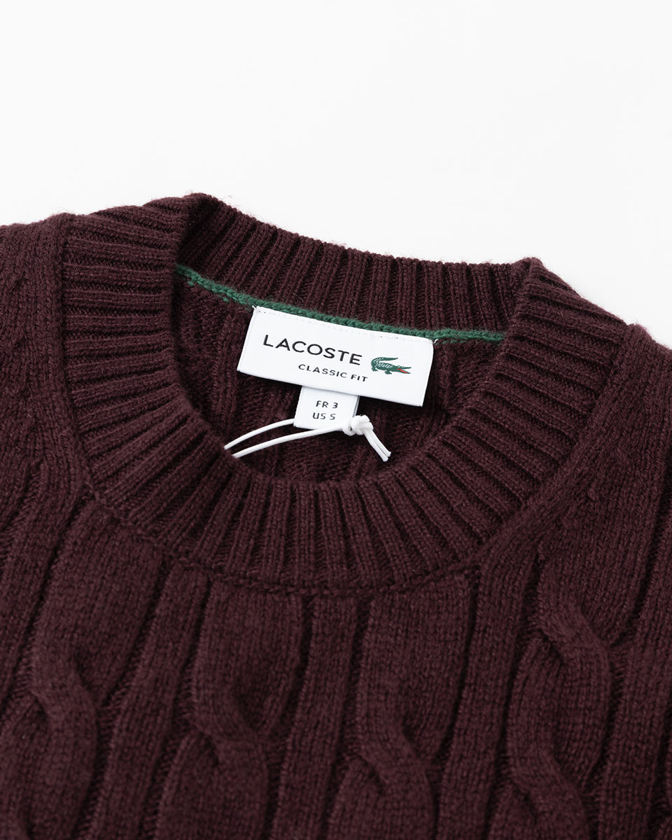 LACOSTE（ラコステ） ケーブル編み セーター ケーブル クルーネック