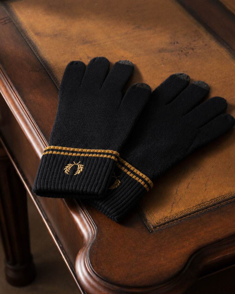 FRED PERRY（フレッドペリー） 手袋 ツイン ティップド メリノ ウール