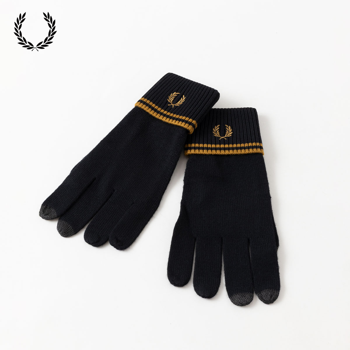 FRED PERRY（フレッドペリー） 手袋 ツイン ティップド メリノ ウール