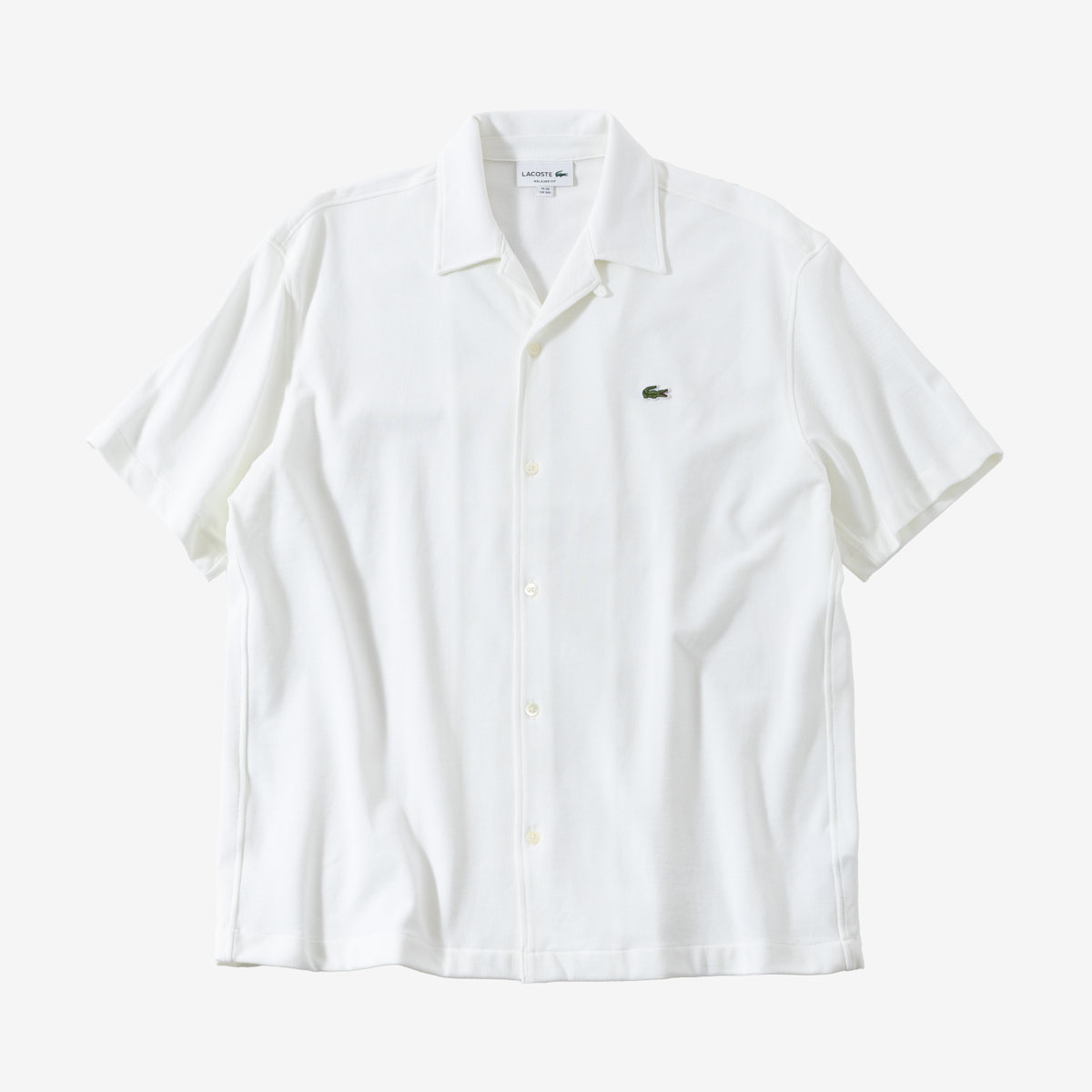 LACOSTE（ラコステ） 鹿の子地 オープンカラー シャツ リラックス
