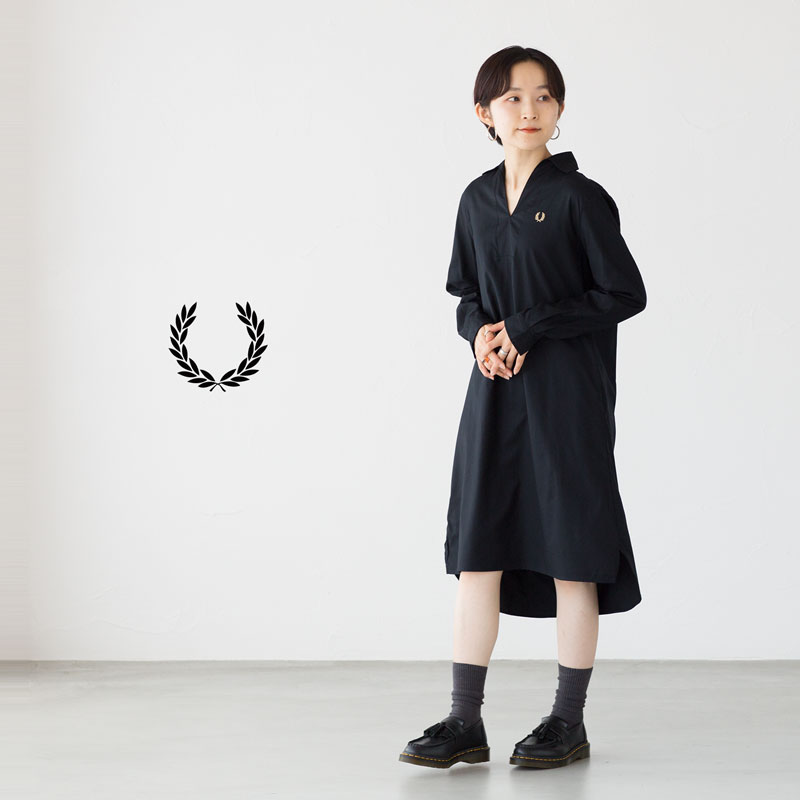 フレッドペリー FRED PERRY オープン カラー シャツ ドレス D8163 レディース ワンピース 長袖 : fp-dress3 : ココチヤ  - 通販 - Yahoo!ショッピング