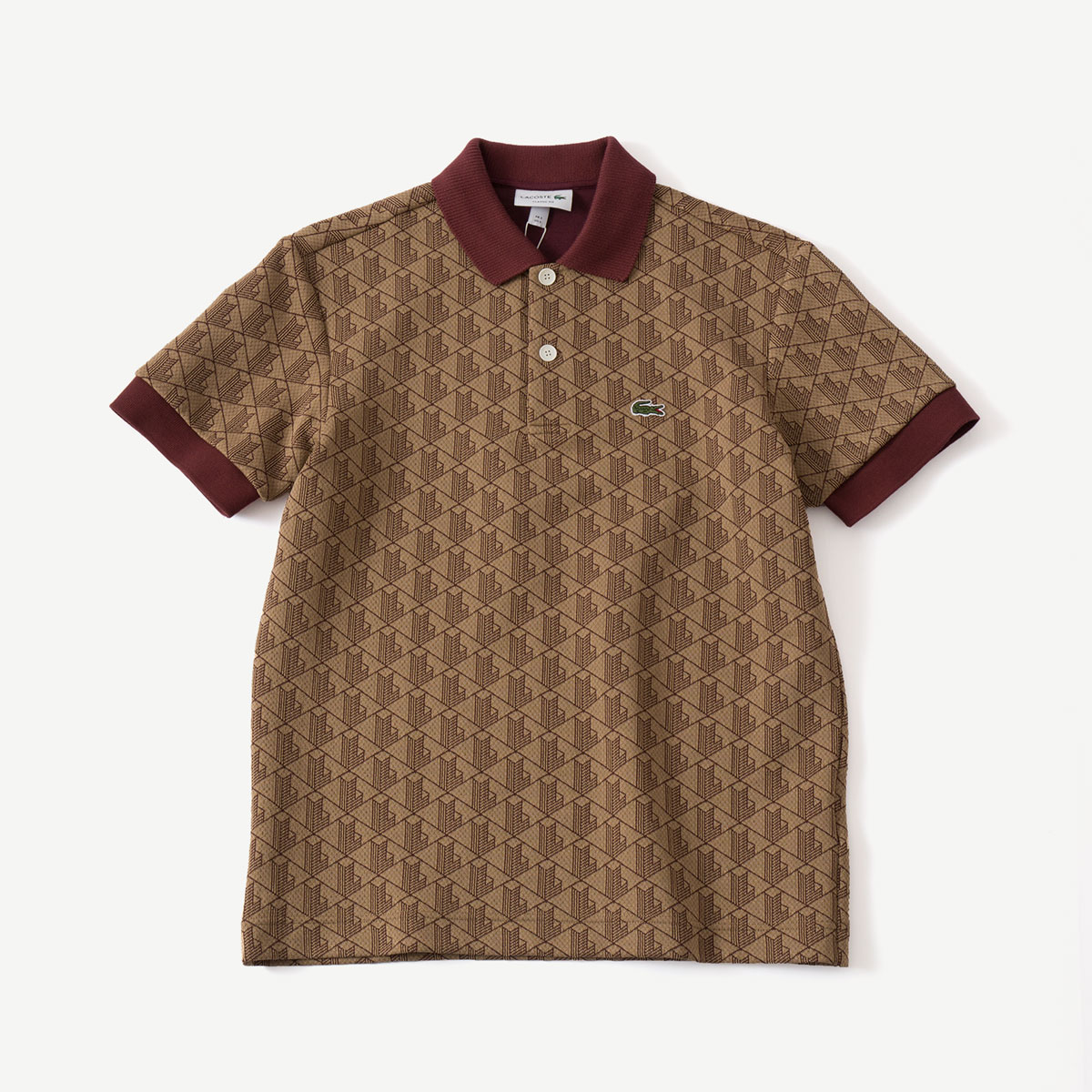 ⭐︎NTR⭐︎ LACOSTE モノグラムジャカードポロシャツ モノグラムジャカードポロシャツ | ラコステ(LACOSTE) | マルイウェブ