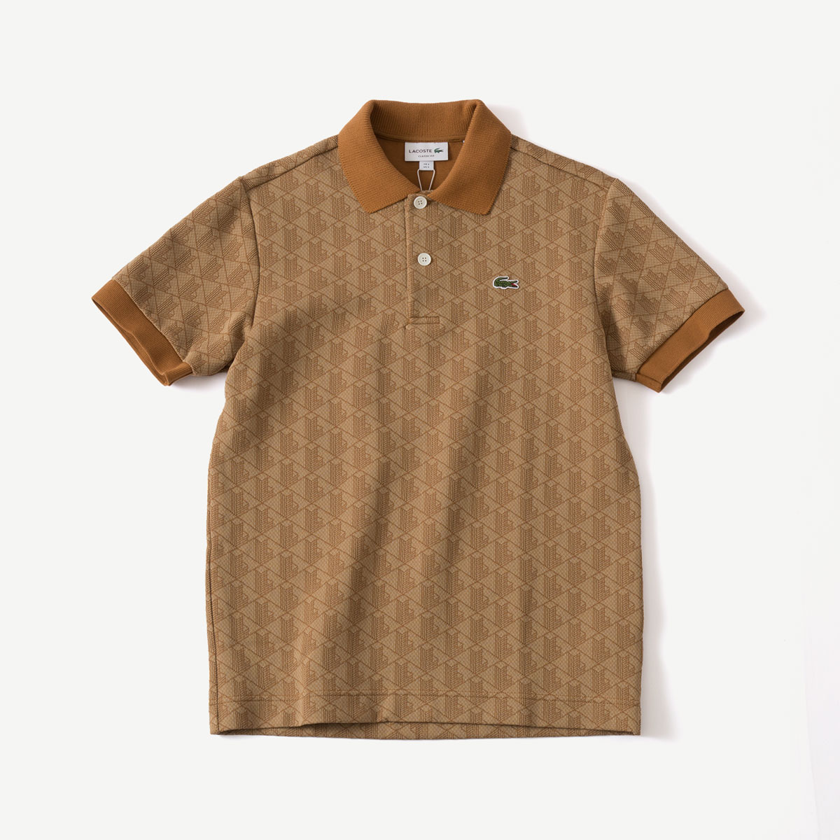 LACOSTE（ラコステ） モノグラム ジャカード ポロシャツ DH1417 DH0073