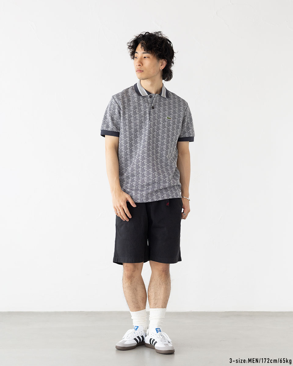 LACOSTE（ラコステ） モノグラム ジャカード ポロシャツ LACOSTE