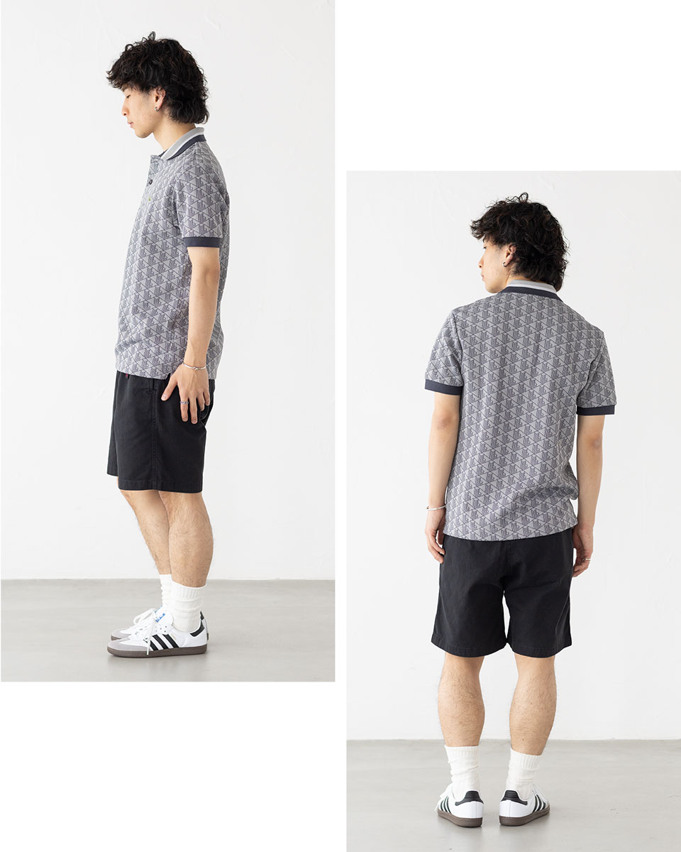 LACOSTE（ラコステ） モノグラム ジャカード ポロシャツ LACOSTE