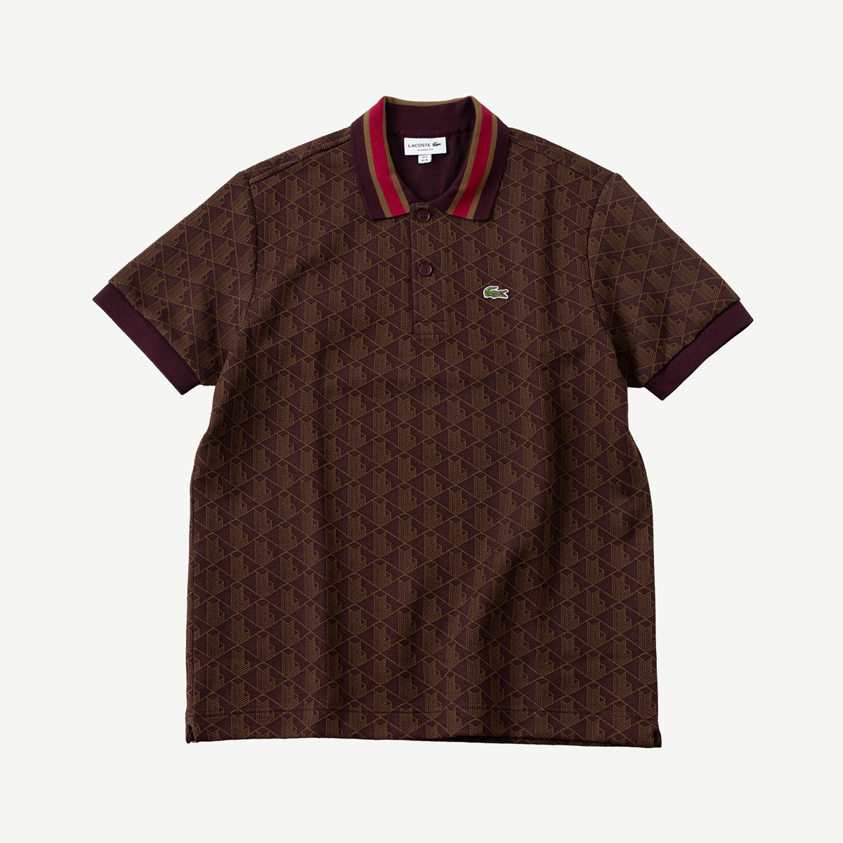 LACOSTE（ラコステ） モノグラム ジャカード ポロシャツ LACOSTE