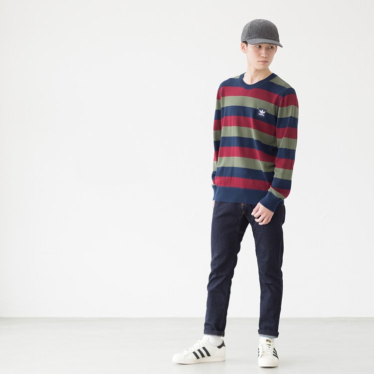 20%OFF】アディダス オリジナルス ボーダー ニット セーター
