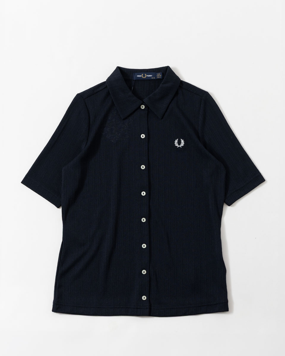 FRED PERRY（フレッドペリー） ボタン スルー シアー リブ ポロシャツ