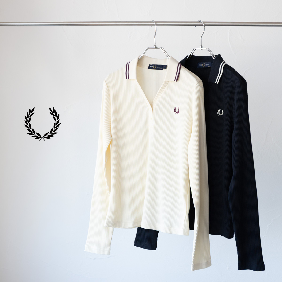 FRED PERRY（フレッドペリー） ツイン ティップド リブ ポロシャツ