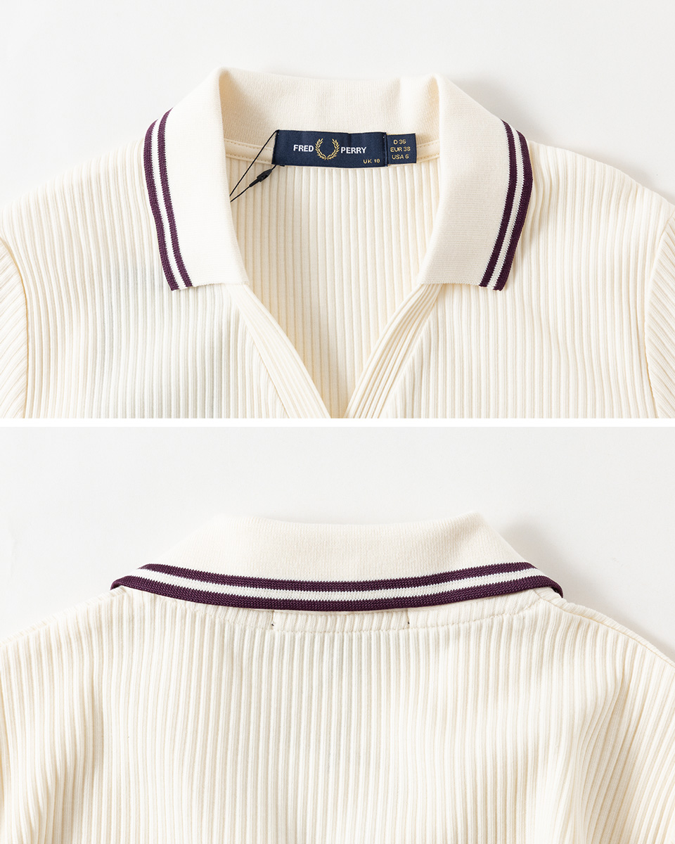 FRED PERRY（フレッドペリー） ツイン ティップド リブ ポロシャツ