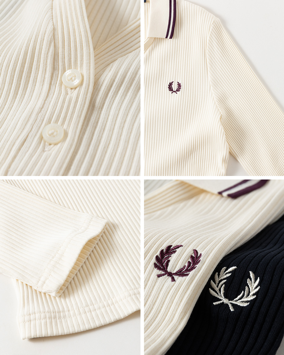 FRED PERRY（フレッドペリー） ツイン ティップド リブ ポロシャツ