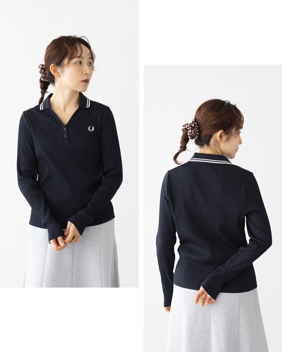 FRED PERRY（フレッドペリー） ツイン ティップド リブ 長袖