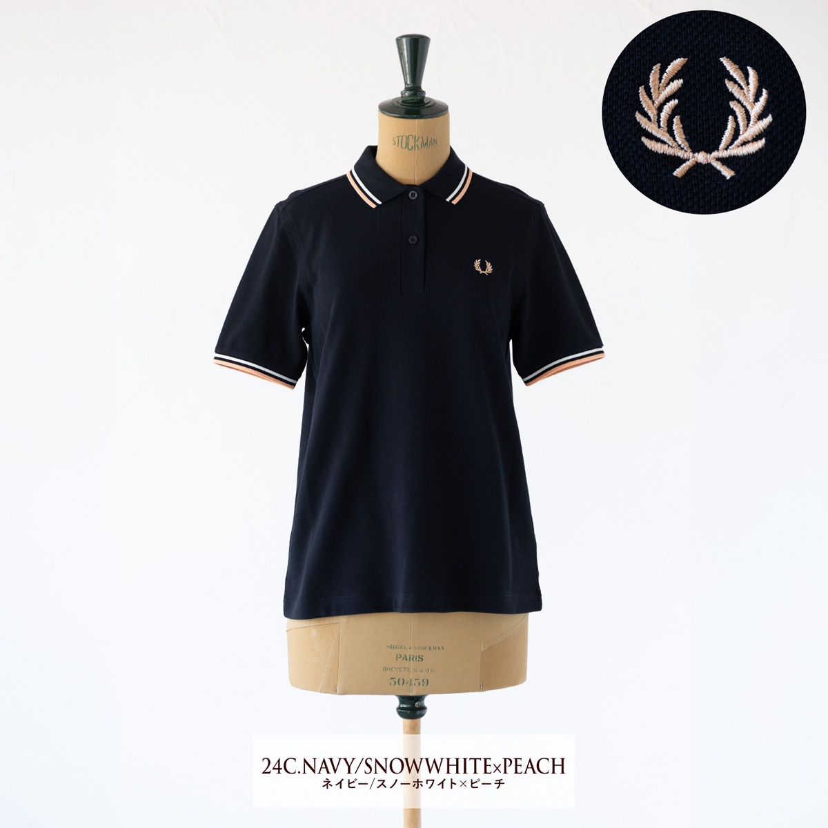フレッドペリー ポロシャツ G3600 ティップラインポロ FRED PERRY レディース ツインティップドの画像