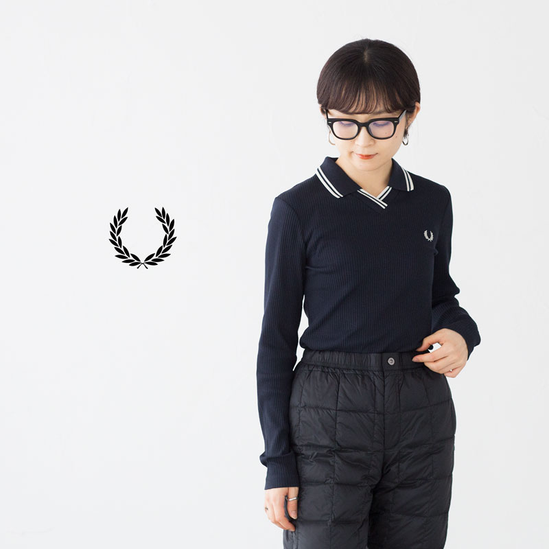 FRED PERRY フレッドペリー ツイン ティップド リブ ポロシャツ