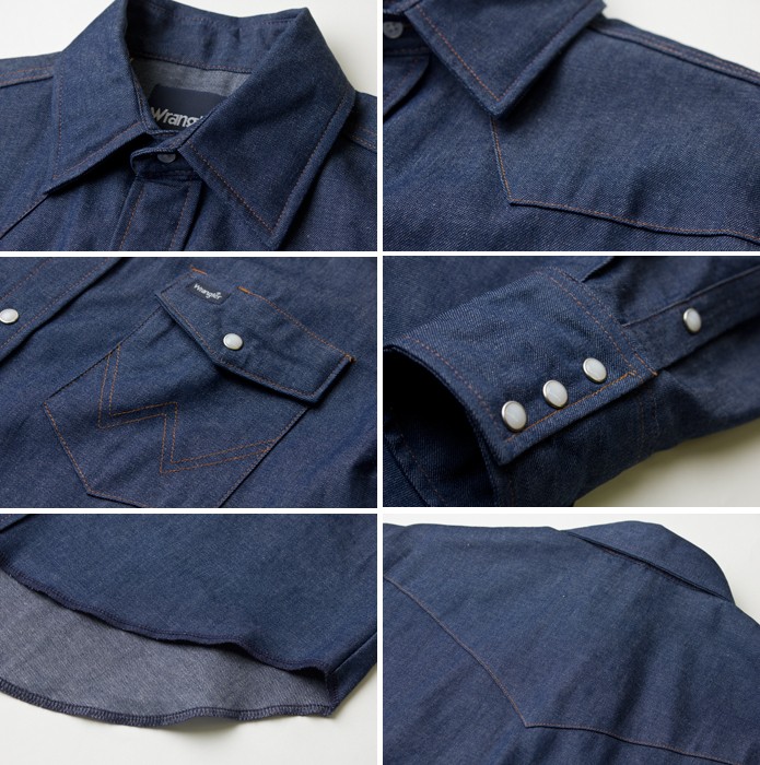 ラングラー Wrangler ウエスタンシャツ　70127MW アメリカ製 未洗 Wrangler ラングラー ウエスタンシャツ未洗いデニム ウエスタン