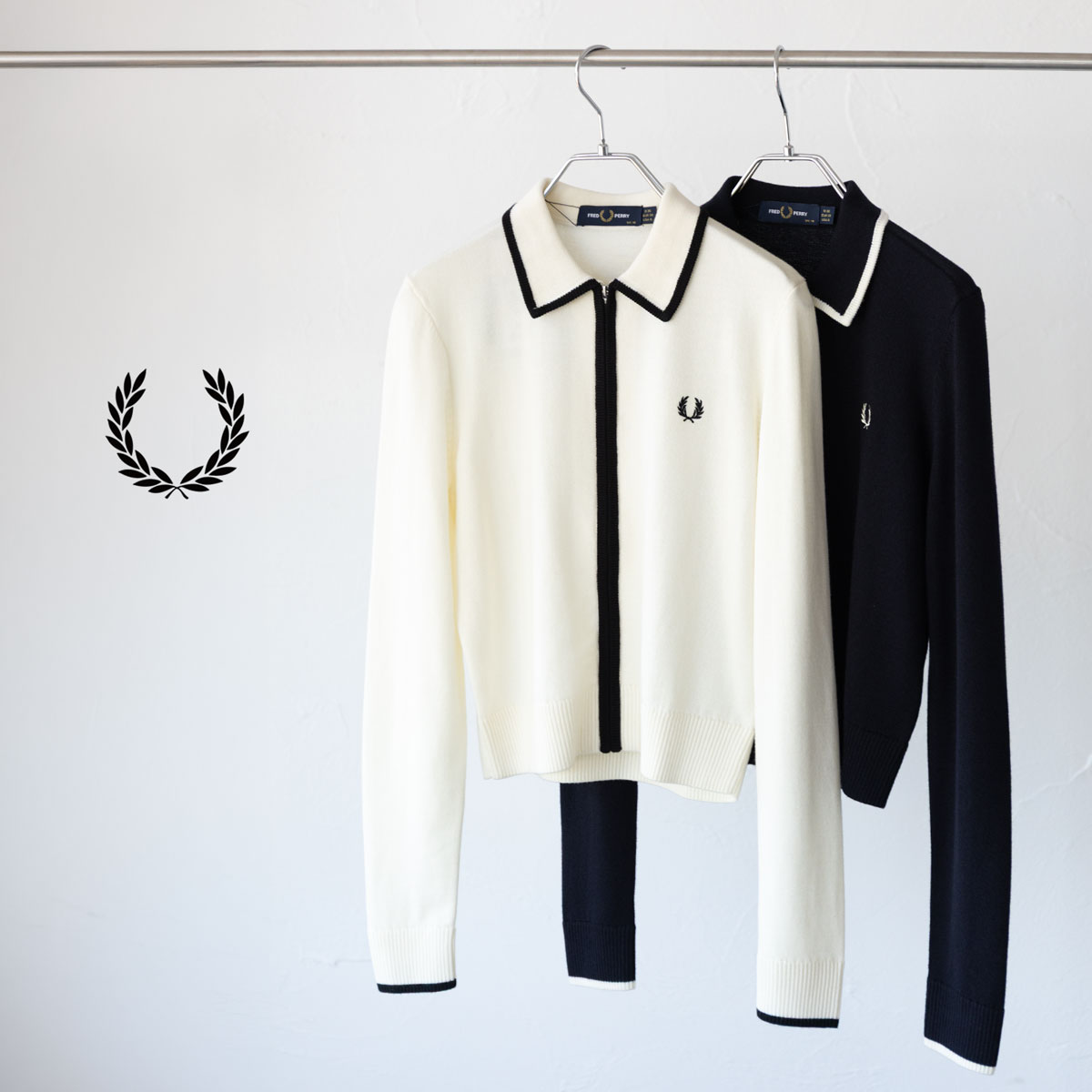 FRED PERRY（フレッドペリー） ジップ スルー ニット シャツ FRED