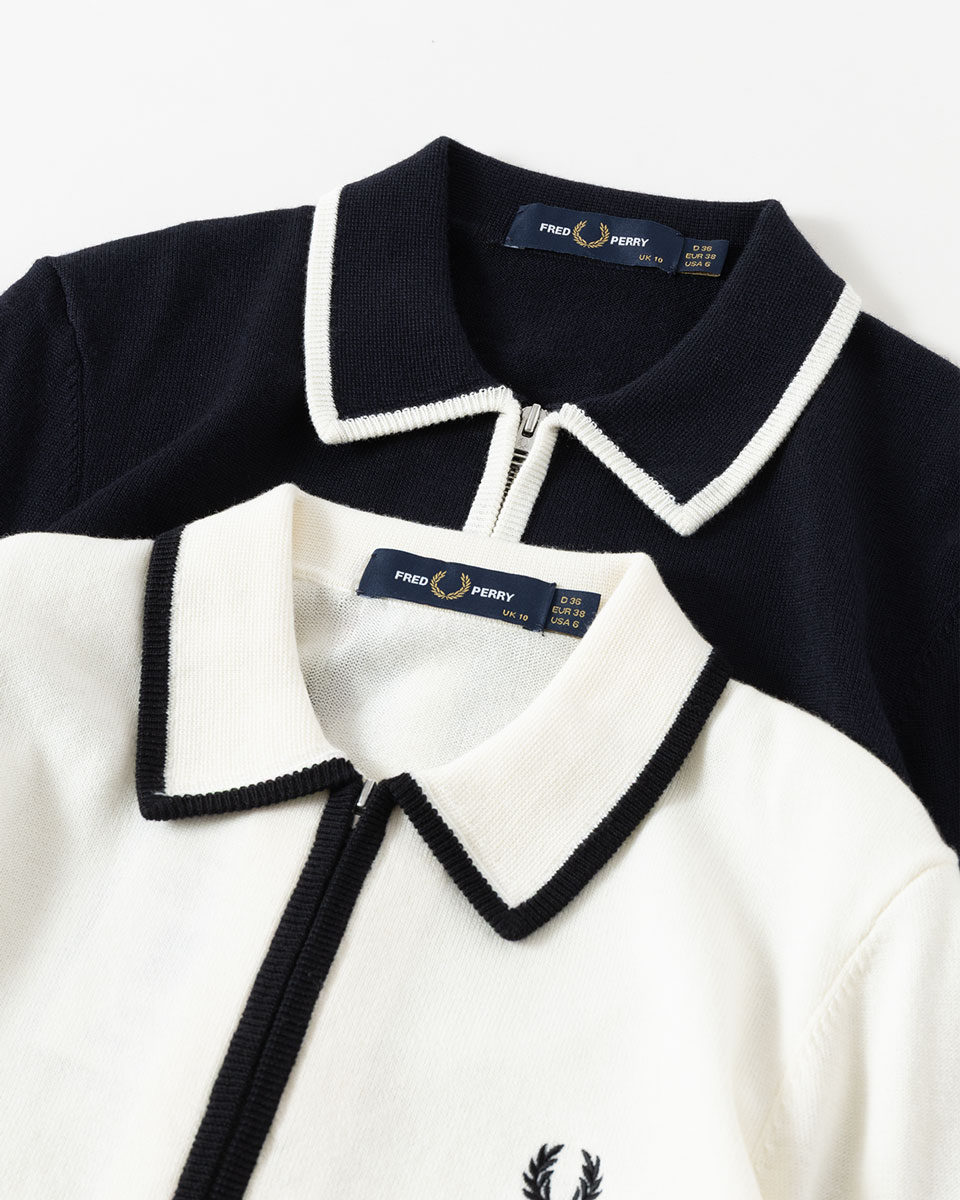 FRED PERRY（フレッドペリー） ジップ スルー ニット シャツ FRED