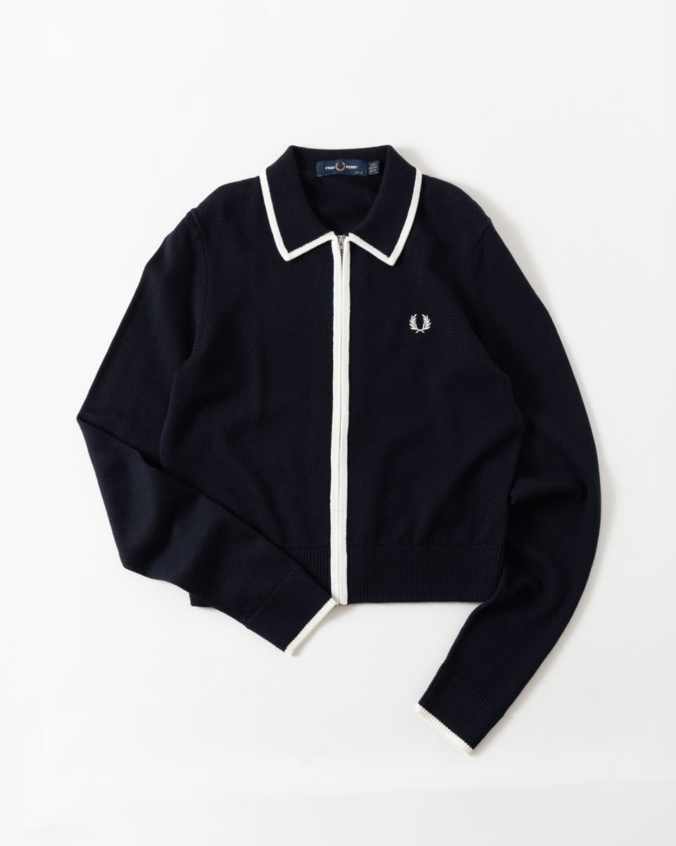 FRED PERRY（フレッドペリー） ジップ スルー ニット シャツ FRED