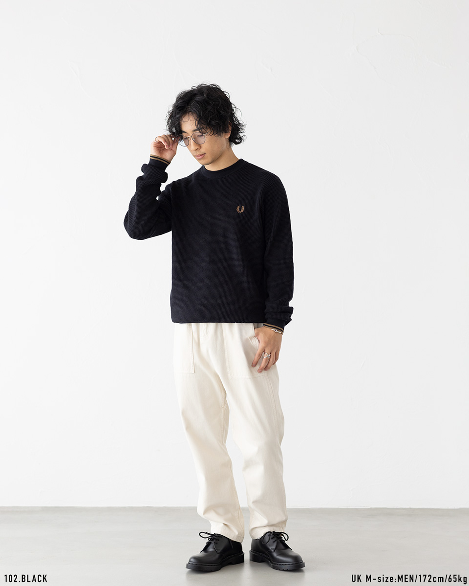 FRED PERRY（フレッドペリー） ワッフル ステッチ ジャンパー FRED