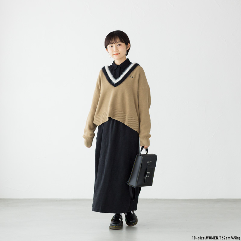 FRED PERRY フレッドペリー テクスチャード トリム Vネック