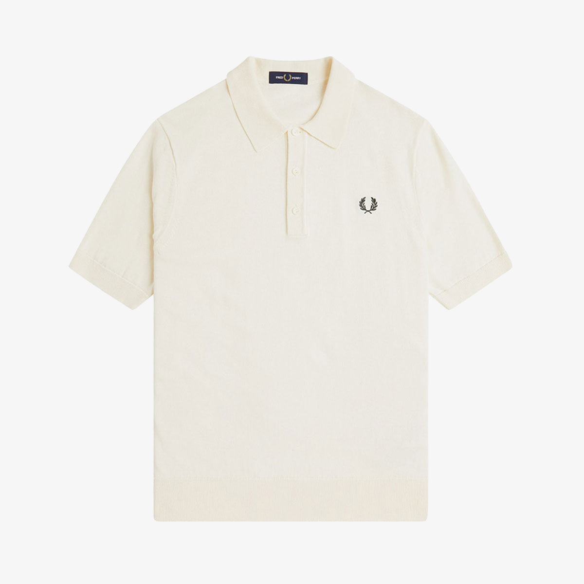 イタリア製 フレッドペリー コットンニット ポロシャツ　クリーニング済み FRED PERRY（フレッドペリー） ニット ポロシャツ ニット シャツ K9725