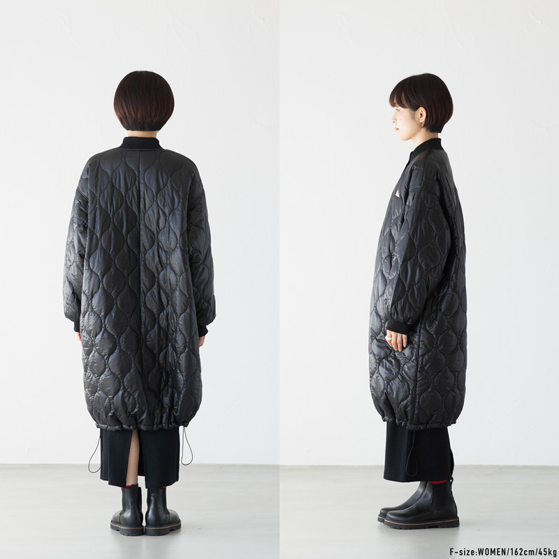 KELTY キルティング ブラックロングコート　美品　（お得です‼️） KELTY（ケルティ） カテドラル キルト コート KELTY KE24213087