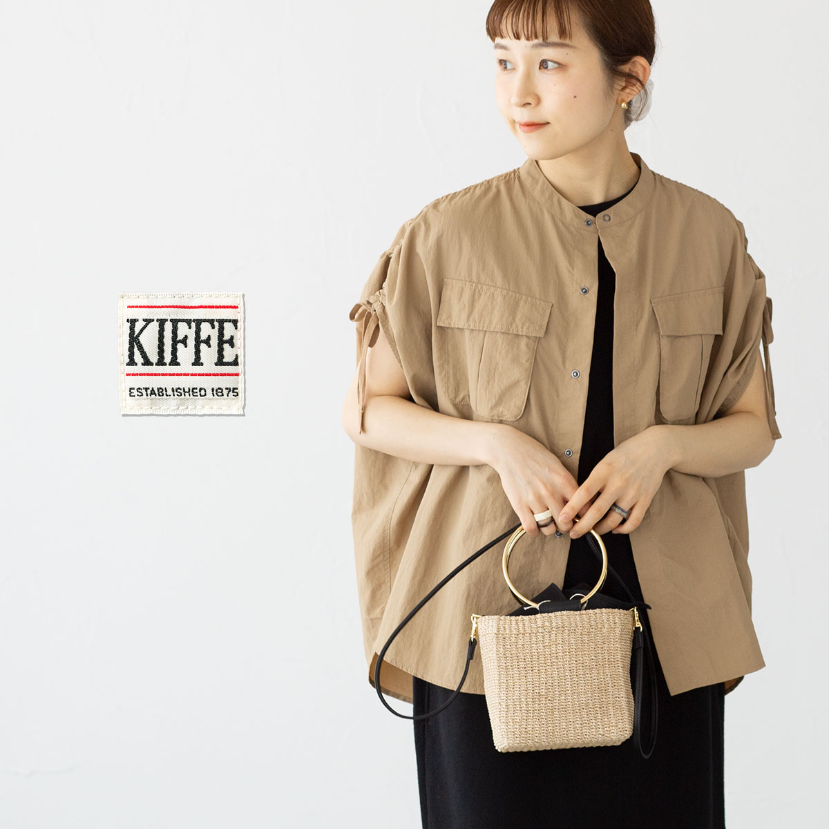 美品 KIFFE キッフェ SLEEVELESS MILITARY SHIRT ノースリーブ ミリタリー シャツ カットソー スリーブレス F カーキ オリーブ レディース 古着 中古 USED 楽天市場】kiffeの通販
