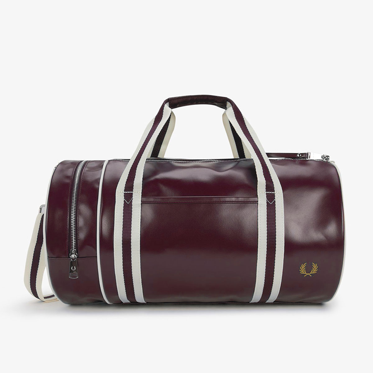 FRED PERRYバーガンディ バレルバッグ FRED PERRY（フレッドペリー） クラシック バレル バッグ L7255