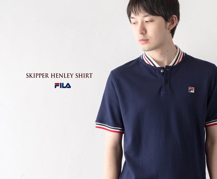 フィラ US企画 スキッパー ヘンリー ポロ FILA SKIPPER HENLEY SHIRT