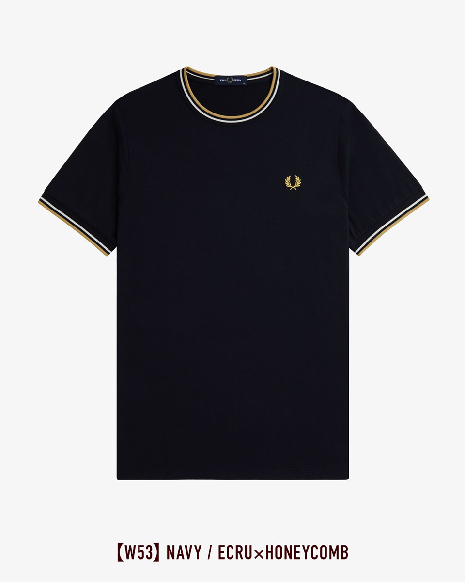 高速配送 フレッドペリー PERRY FRED Tシャツ M1588 ティップド ツイン トップス