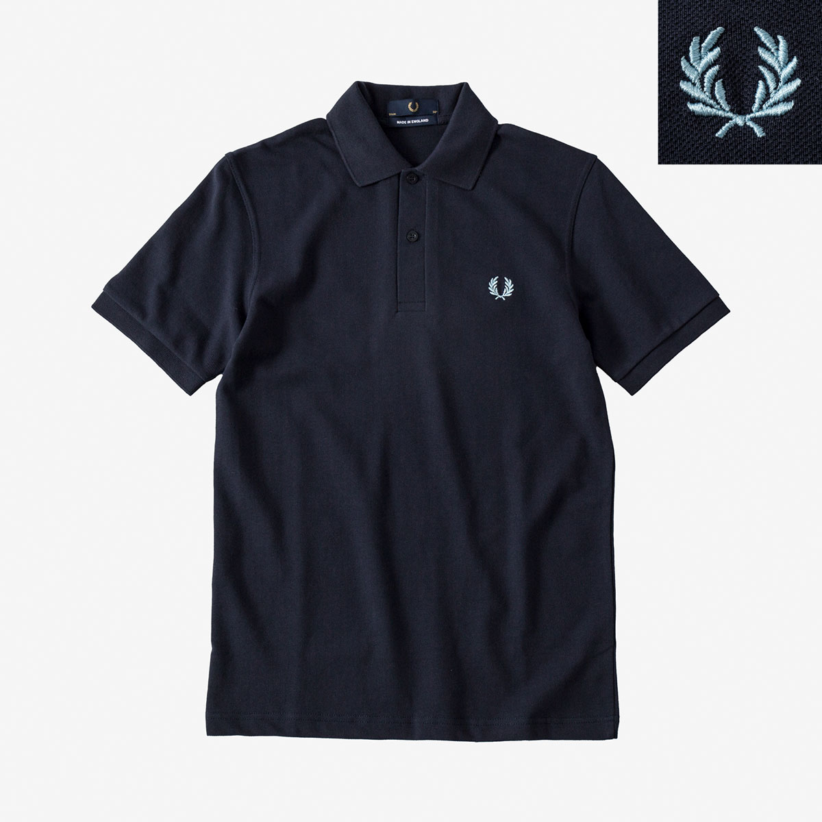 【未使用タグ付き】FRED PERRY ポロシャツ M3 英国製 黒 40 L FRED PERRY（フレッドペリー） 英国製 ポロシャツ M3 プレーンポロ