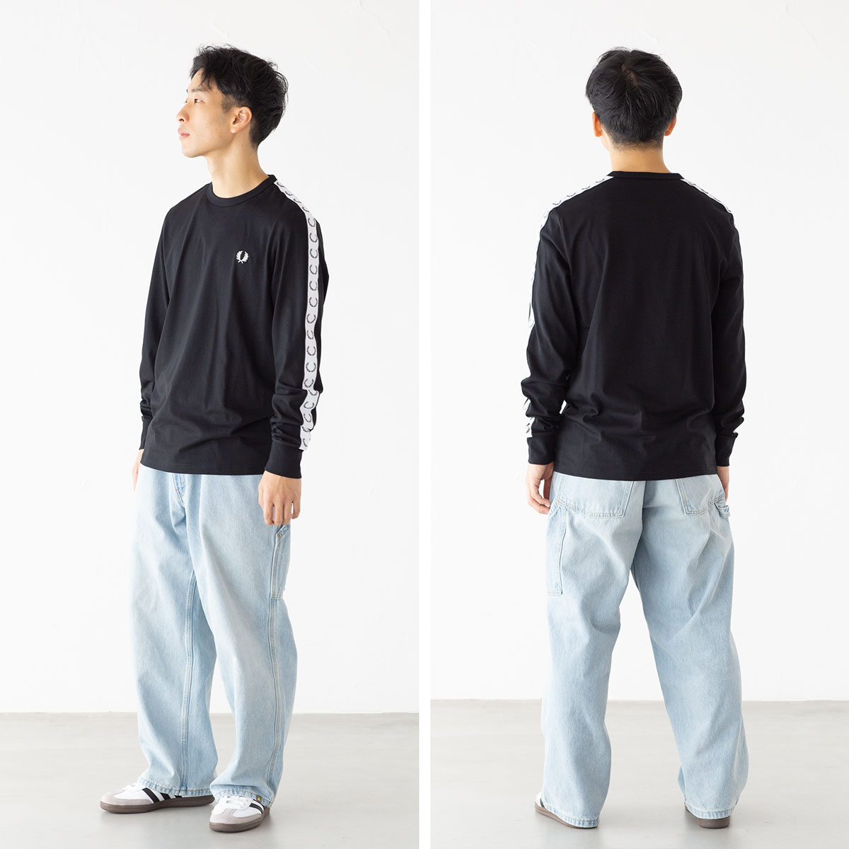 FRED PERRY フレッドペリー テープド ロング スリーブ Tシャツ