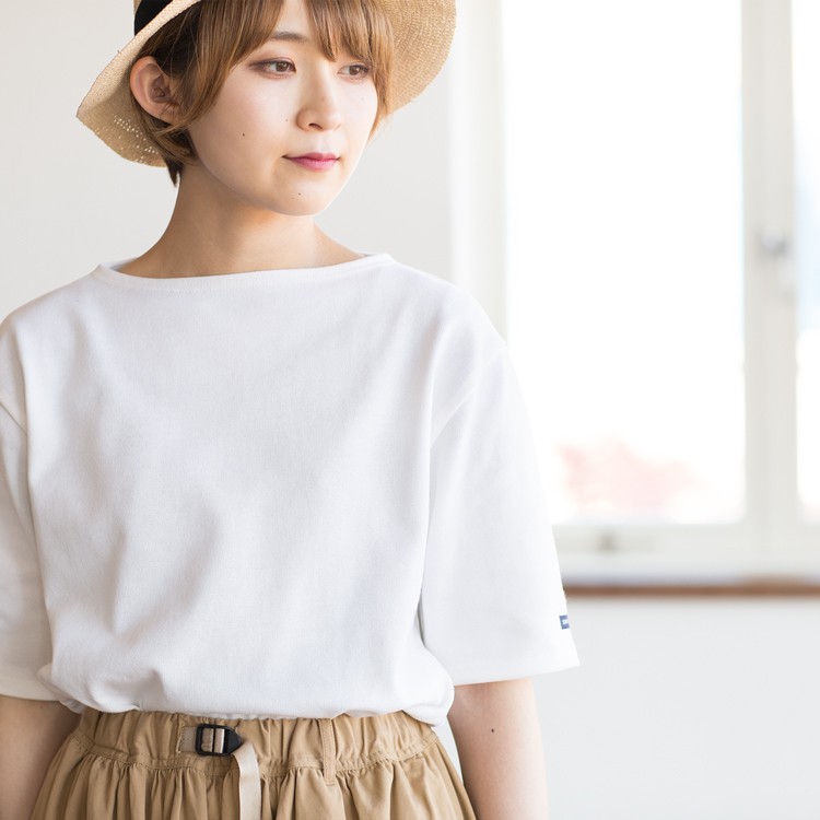 未使用品 T3 セントジェームス 白無地 半袖Tシャツ ウェッソン⑪