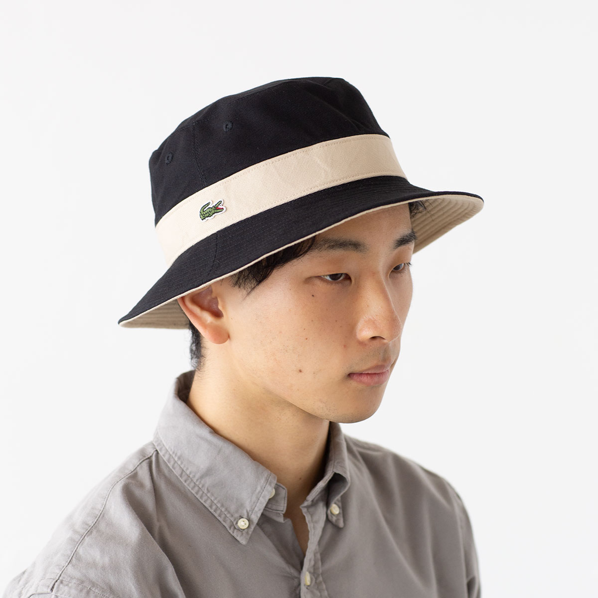 LACOSTE ラコステ バケットハット リバーシブル サファリ ハット