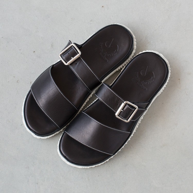 スピングルムーブ SPM-707 レザーサンダル 05.ブラック : ココチヤ