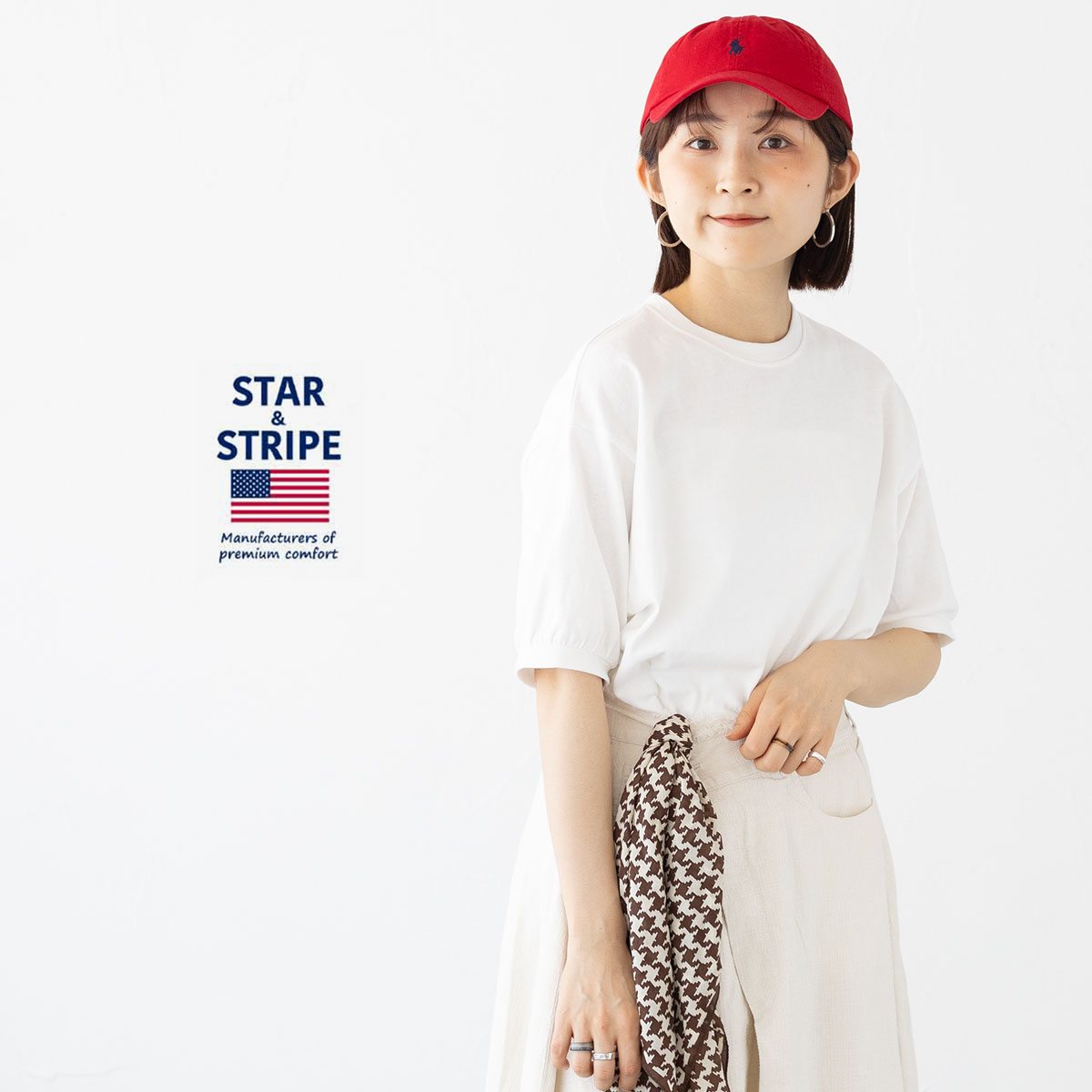 STAR&STRIPE（スターアンドストライプ） ベーシック リブ Tシャツ