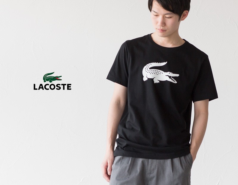 ラコステ デカワニ Tシャツ クルーネック TH3377L ネコポス可