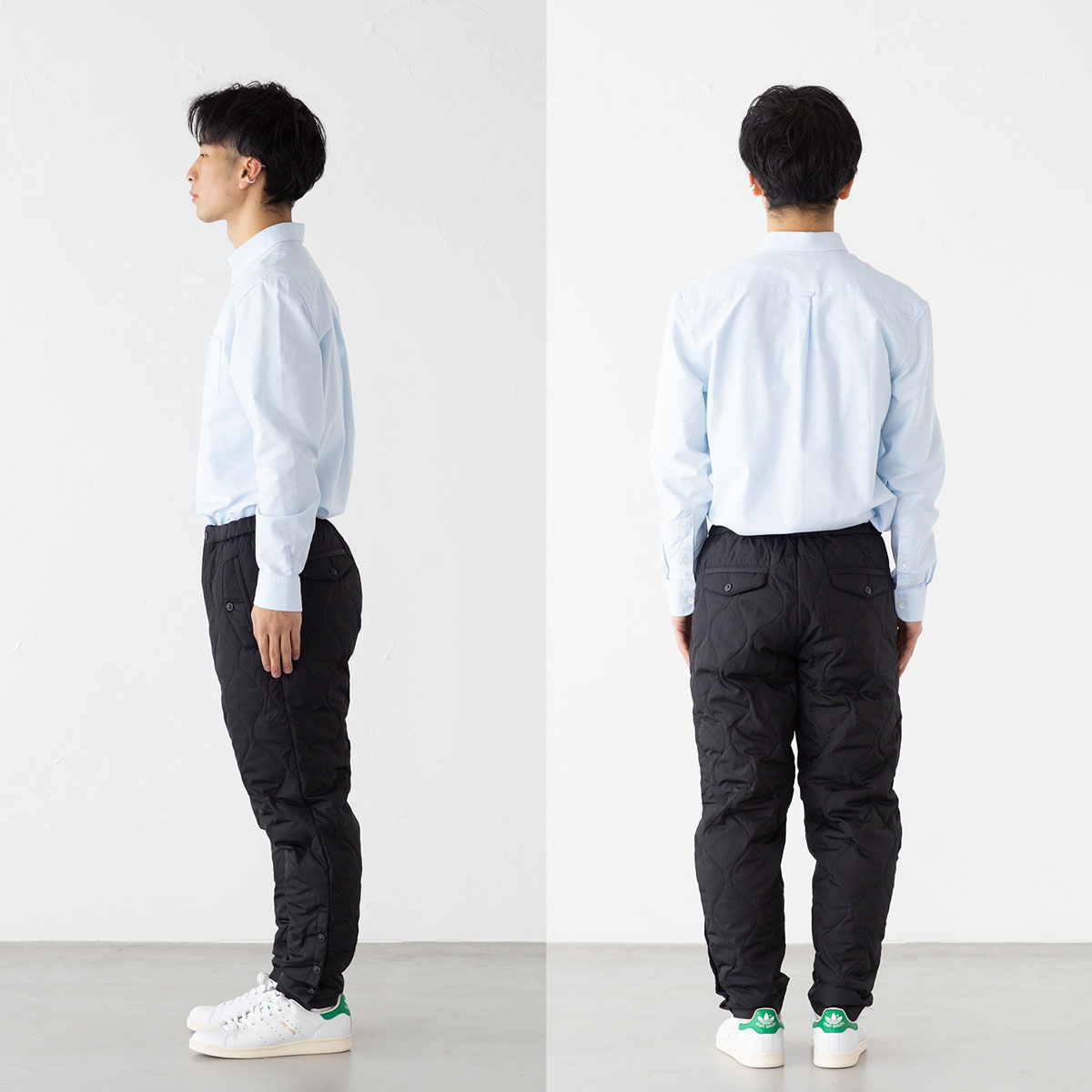 TAION タイオン ミリタリー ボタンスリット ダウンパンツ TAION