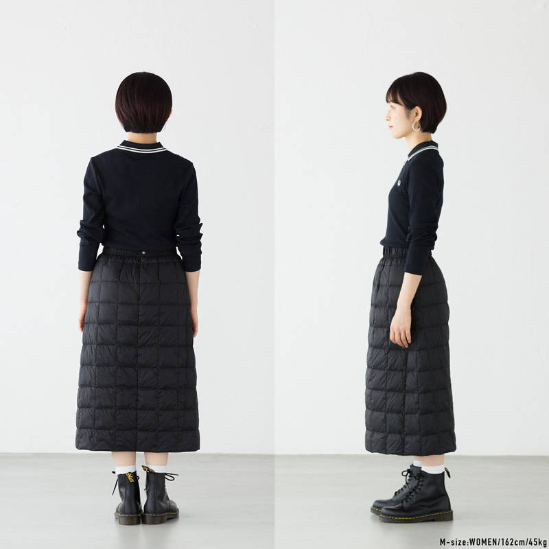 TAION タイオン ベーシック セミロングダウンスカート TAION