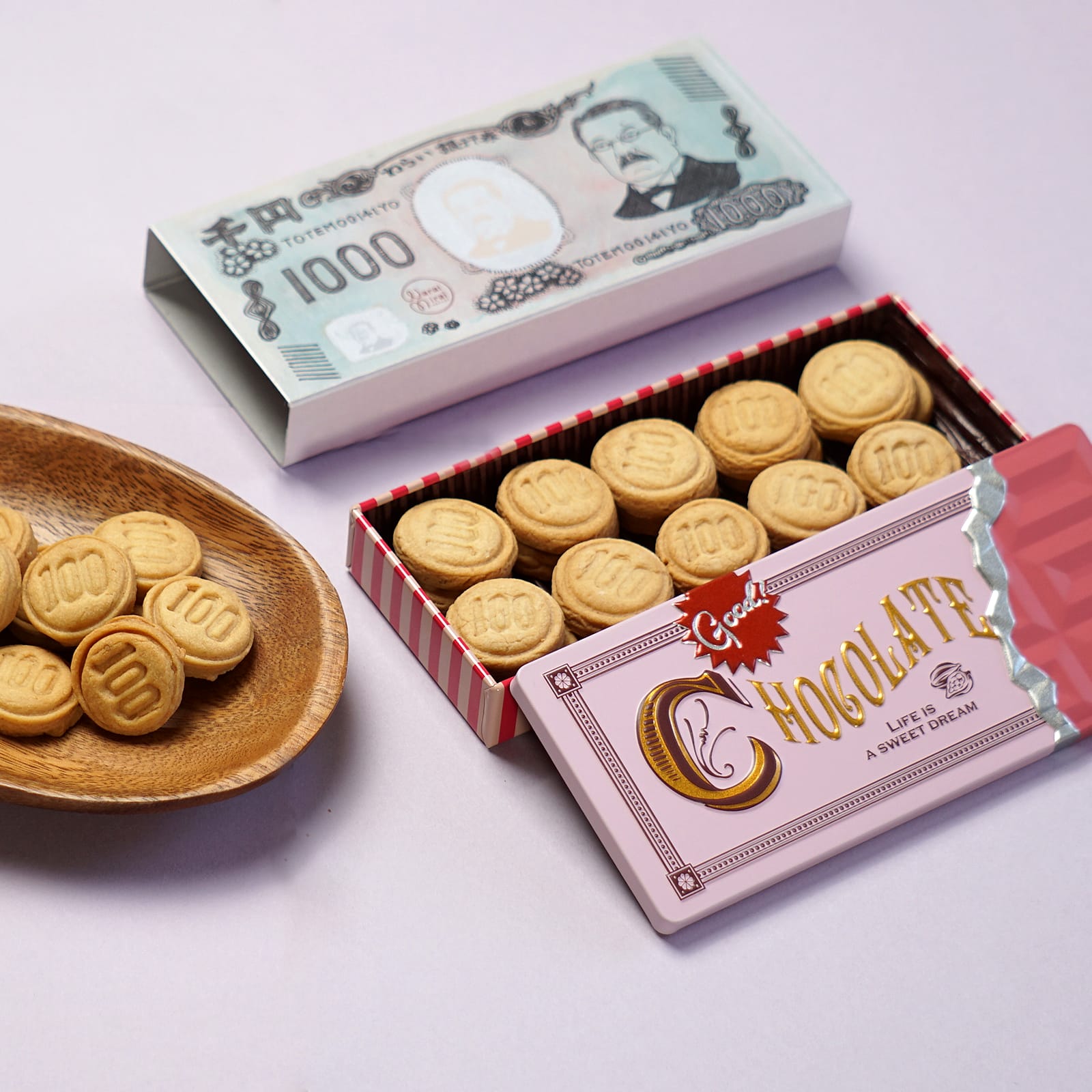 わらいみらい お年玉 お札 クッキー 1万円 1000円 選べる 2種類 お菓子