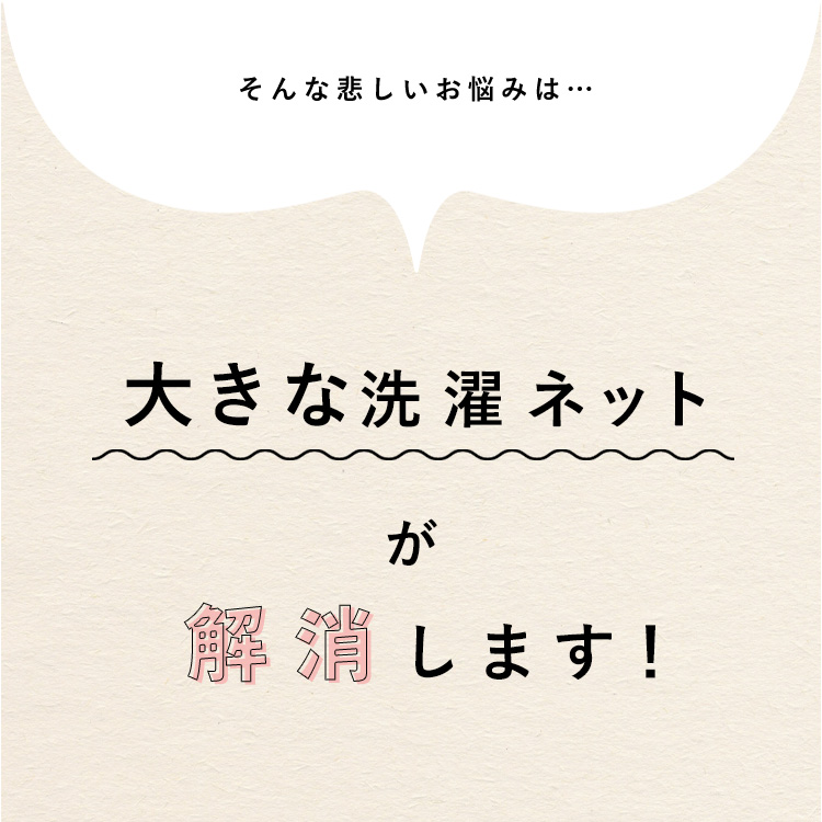 大きな洗濯ネットが解消します