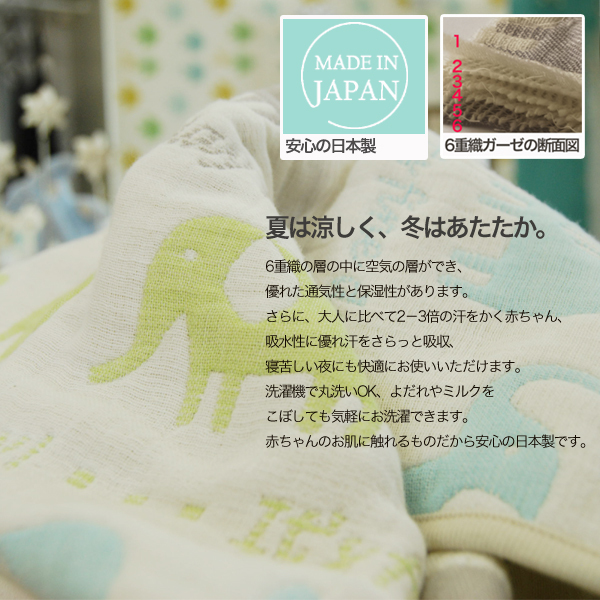 ベビー おくるみ ガーゼ 6重ガーゼ ケット 70×80cm 日本製 洗濯機で洗える 赤ちゃん 出産 祝い プレゼント サンデシカ ココデシカ  アウトレット :44:ココデシカ サンデシカ公式通販 - 通販 - Yahoo!ショッピング