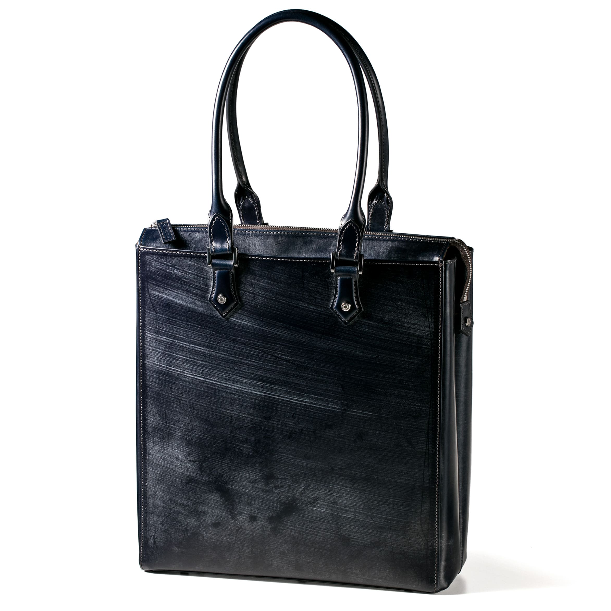 ［超美品］COCOMEISTER ブラックレザー ビジネスバッグ COCOMEISTER（ココマイスター） 【ココマイスター】ブライドル