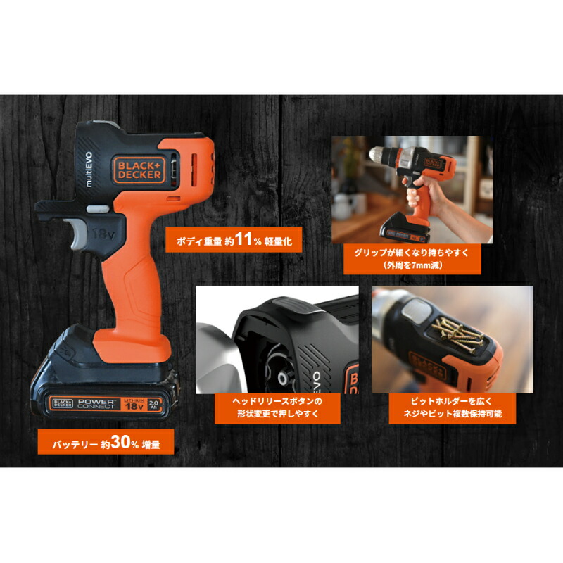 BLACK +DECKER ブラックアンドデッカー　EVO185E1 ブラック＆デッカー（BLACK & DECKER） ブラック・アンド・デッカー