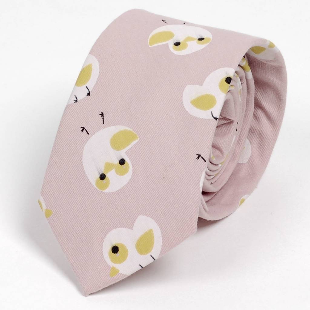 ネクタイ スリム ナロータイ かわいい 動物 プリント コットン メンズ レディース マットな質感 パステルカラー ひよこ、いぬ、ねこ、たぬき、子犬 イラスト |  | 03