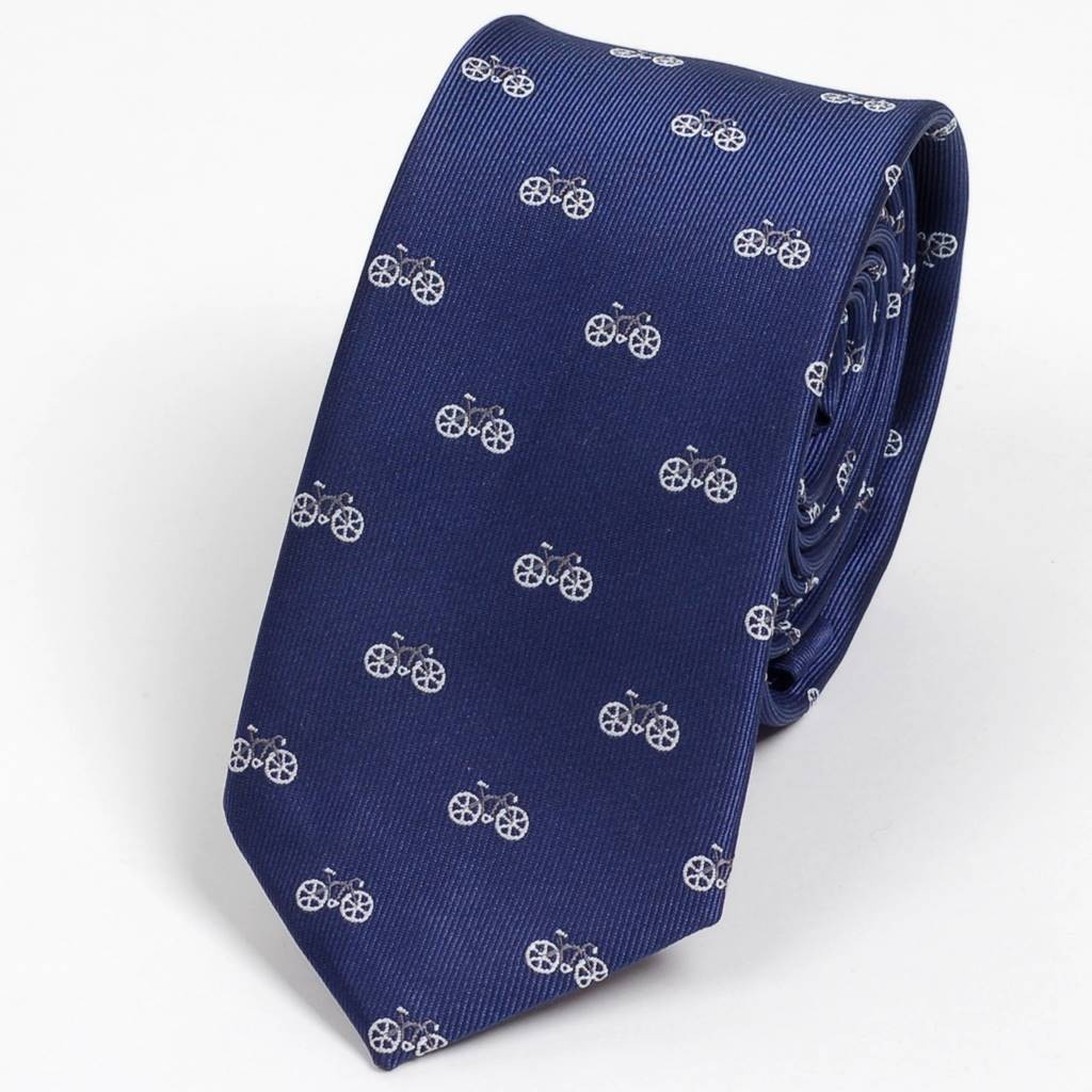 ネクタイ スリム ナロータイ 車 自転車 乗り物 パターン デザイン 黒、ネイビー レッドワイン系の 4柄　大剣幅6cm |  | 04