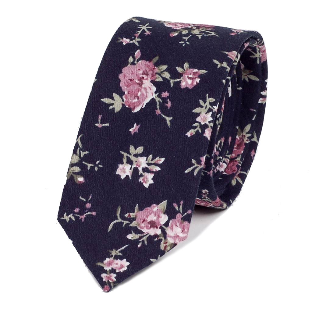 ナロータイ 花柄 ネクタイ スリム メンズ レディース スキニー フローラル コットンタイ 綿素材 マットな質感 15種 花見 バラ ローズ 大剣幅6cm |  | 01