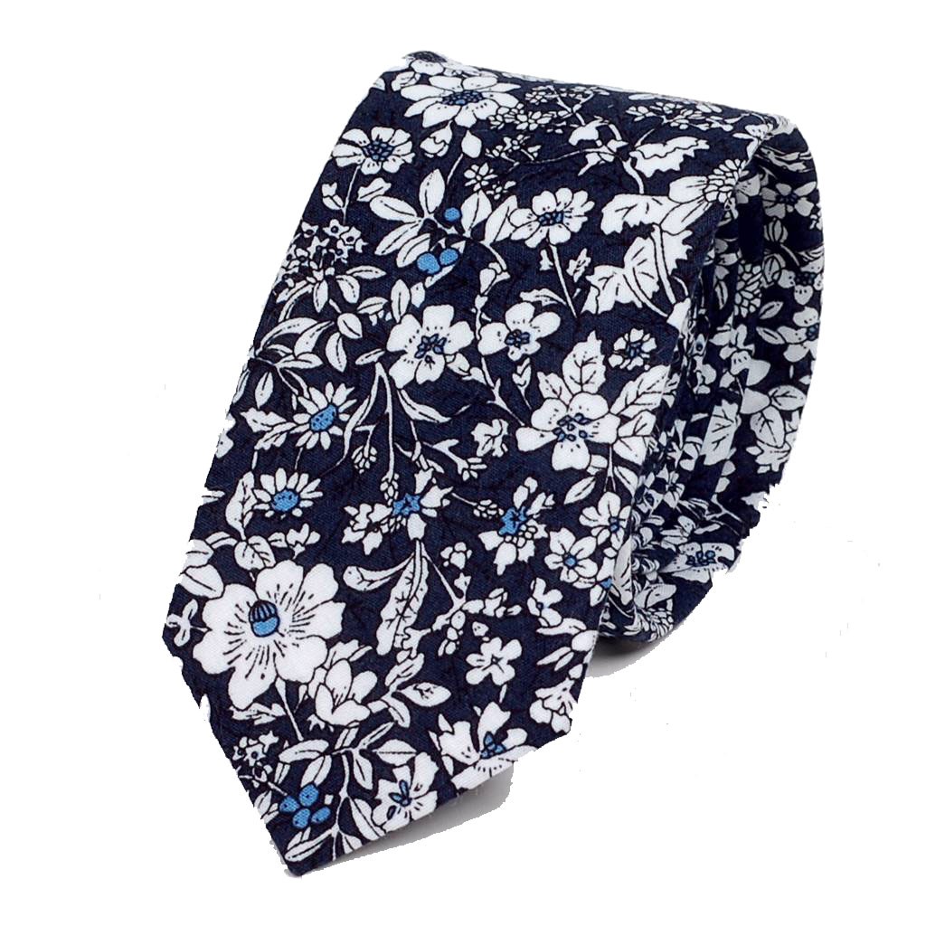 ナロータイ 花柄 ネクタイ スリム メンズ レディース スキニー フローラル コットンタイ 綿素材 マットな質感 15種 花見 バラ ローズ 大剣幅6cm |  | 02